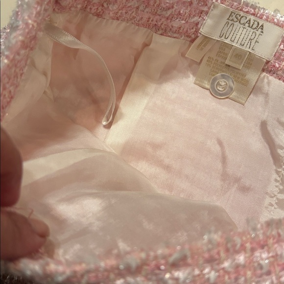 Escada Couture Pink Tweed Skirt - Picture 7 of 11